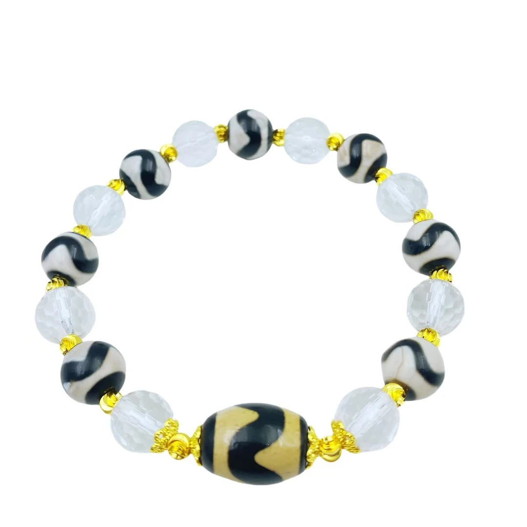 藏收级精工财财牙牙复古风珠珠手串S1263-多样性发