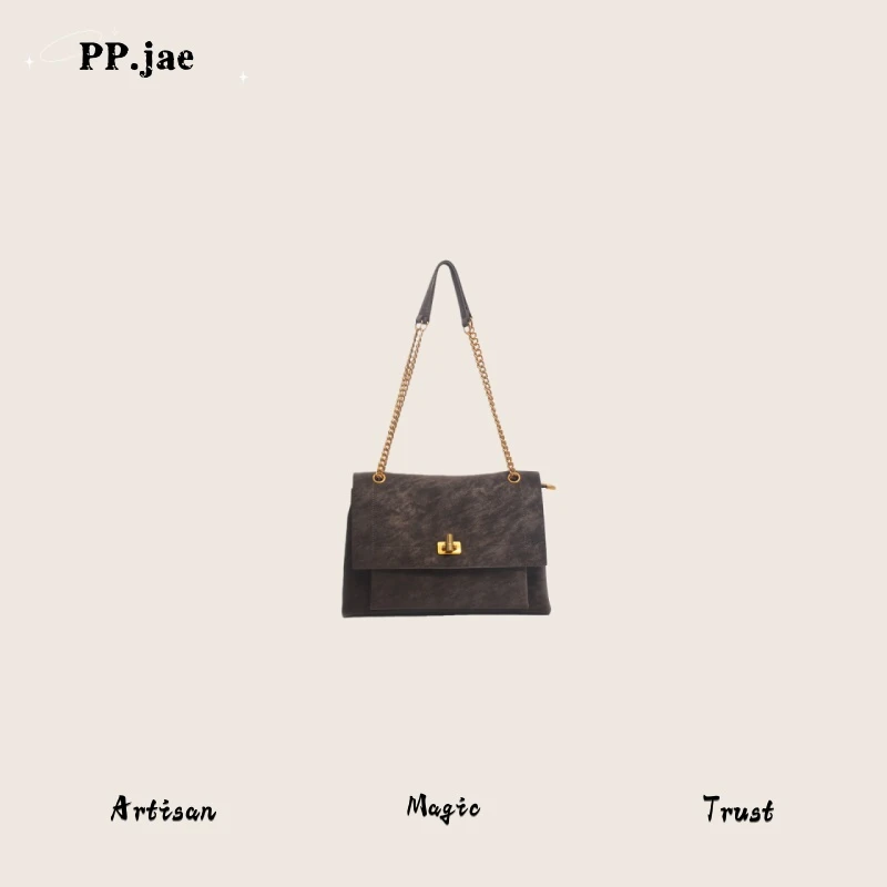 P.p【金链子】新品百搭简约休闲潮流ins单肩斜跨女包ST0858-V