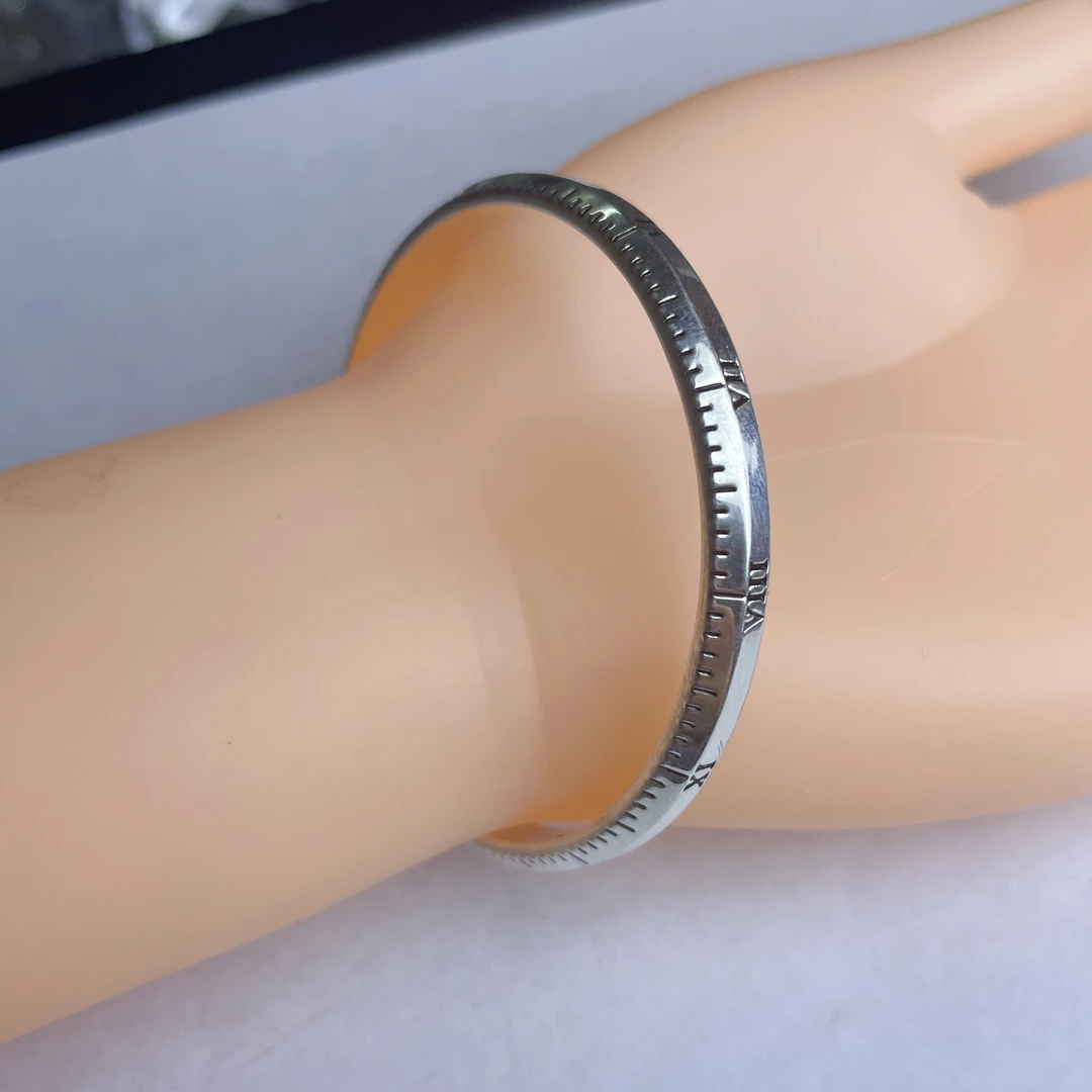 足银手镯 足银手镯时尚百搭简约细款女款