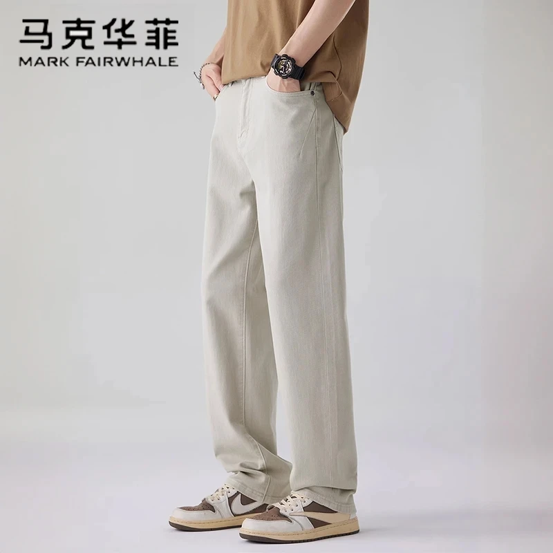 马克华菲2025秋冬季牛仔裤男士时尚百搭直筒裤美式潮牌男士裤子