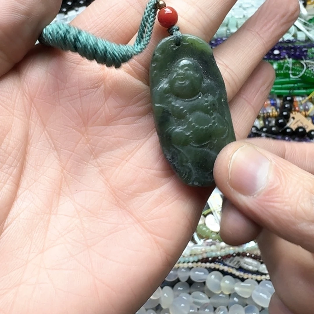 玛瑙/玉髓未镶嵌珠宝半成品一条碧玉项链