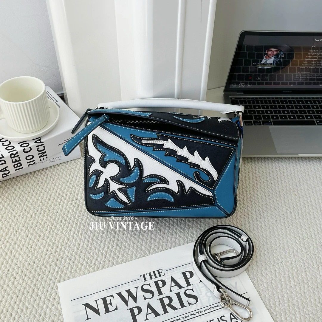 99新 LOEWE/罗意威 pazzle小号CJM13-0732单肩包时尚休闲个性