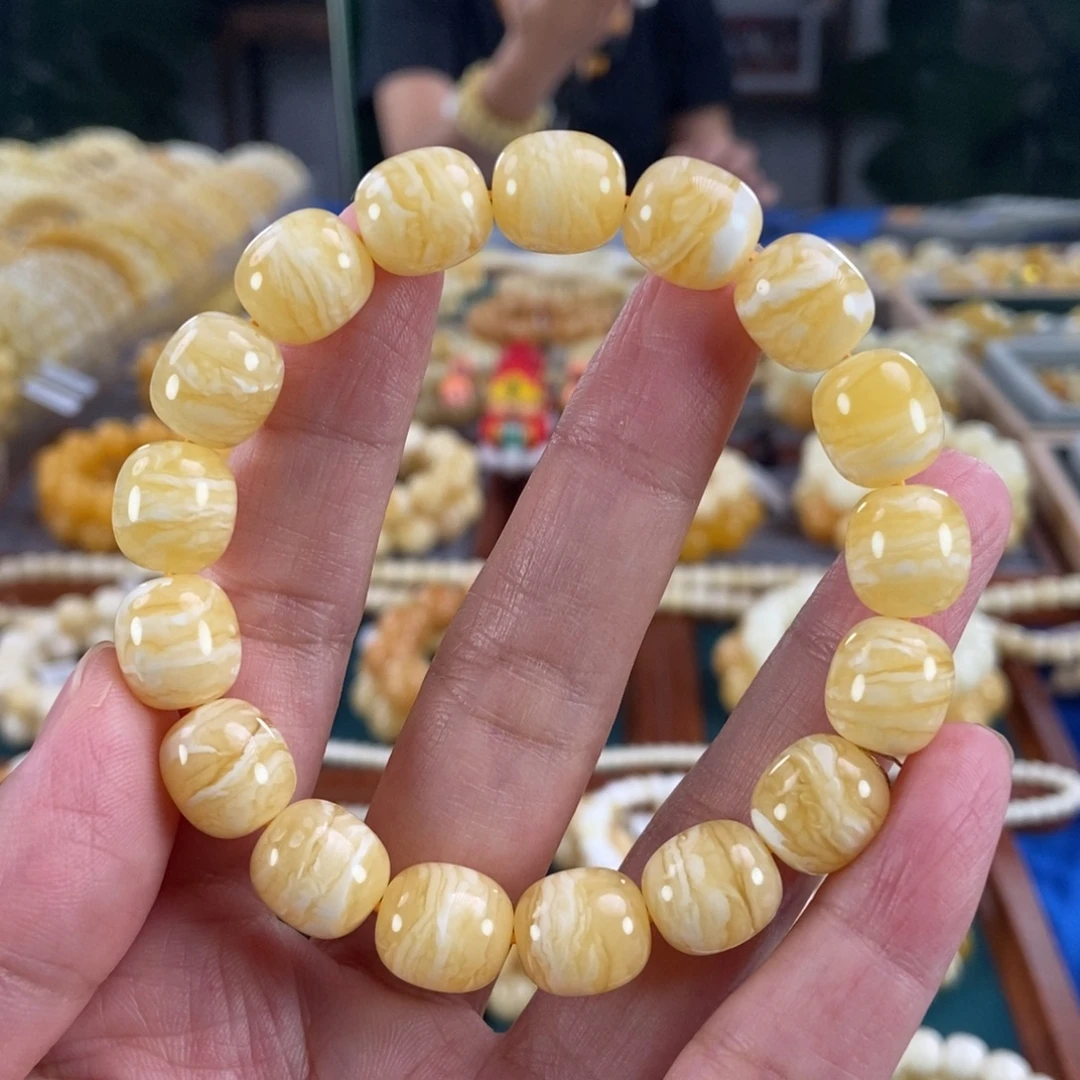 琥珀未镶嵌珠宝奇石11同料虎皮枣珠15.79