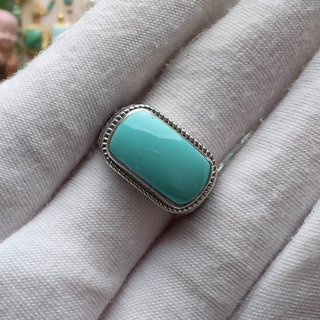 绿松石珠宝奇石银S925镶嵌