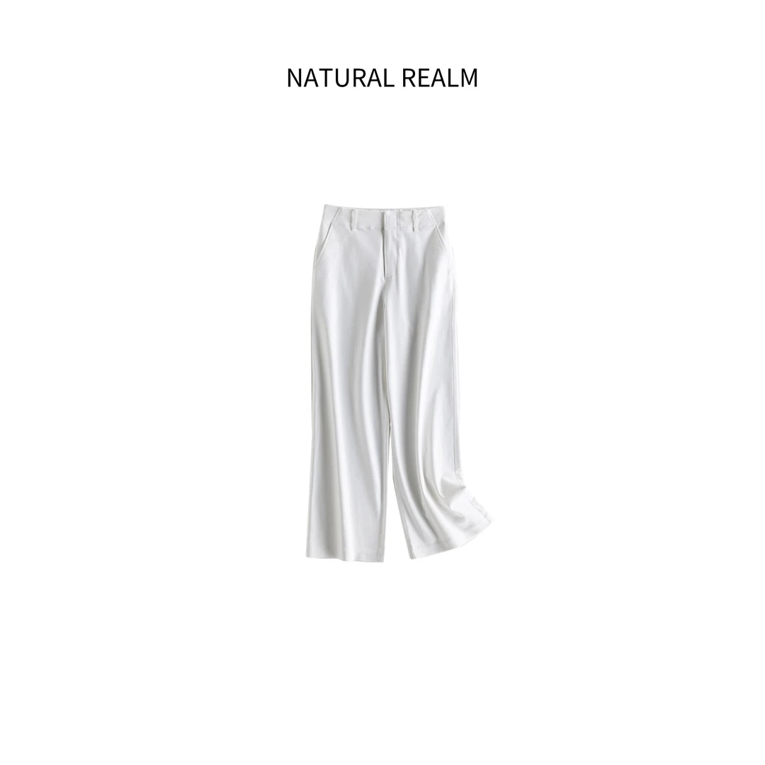{NATURAL REALM}百搭款春夏必备后腰松紧腰头直筒裤