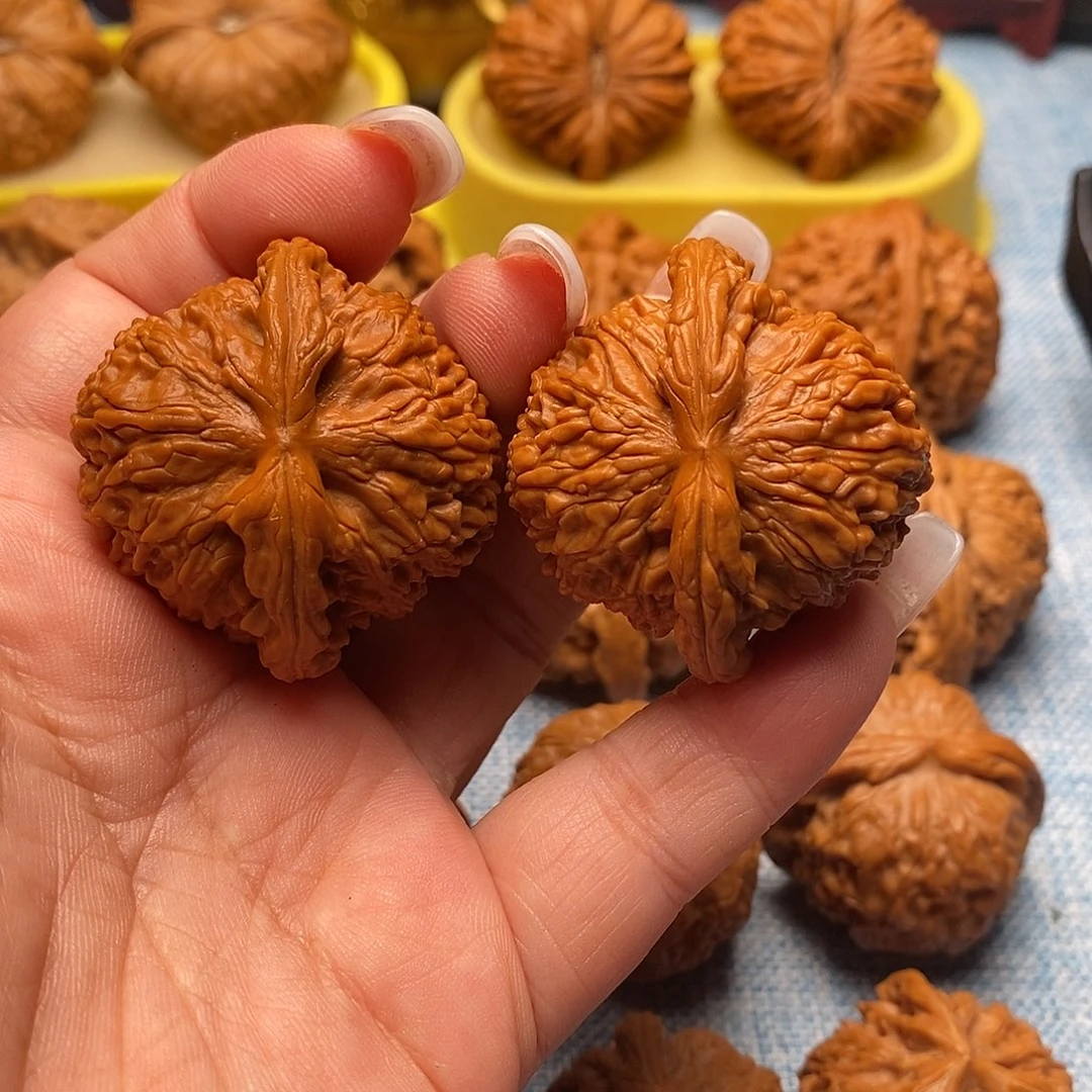 文玩核桃把件精品白狮子41尺