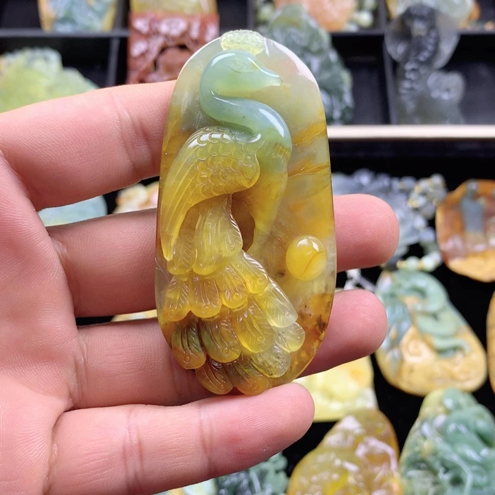 岫玉挂坠未镶嵌挂坠