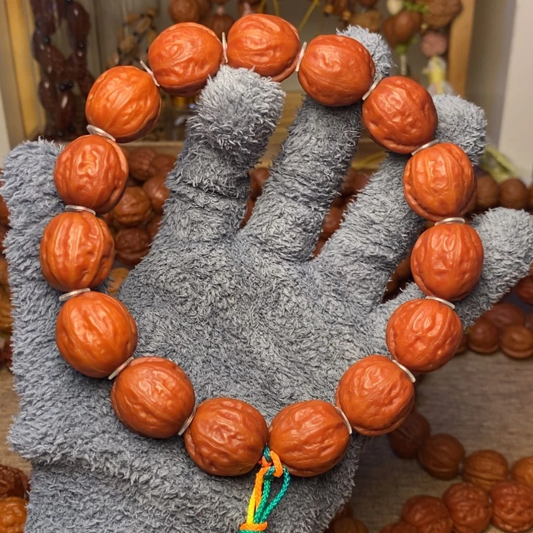 吊坠文玩核桃红皮钱袋子手持20.21.21