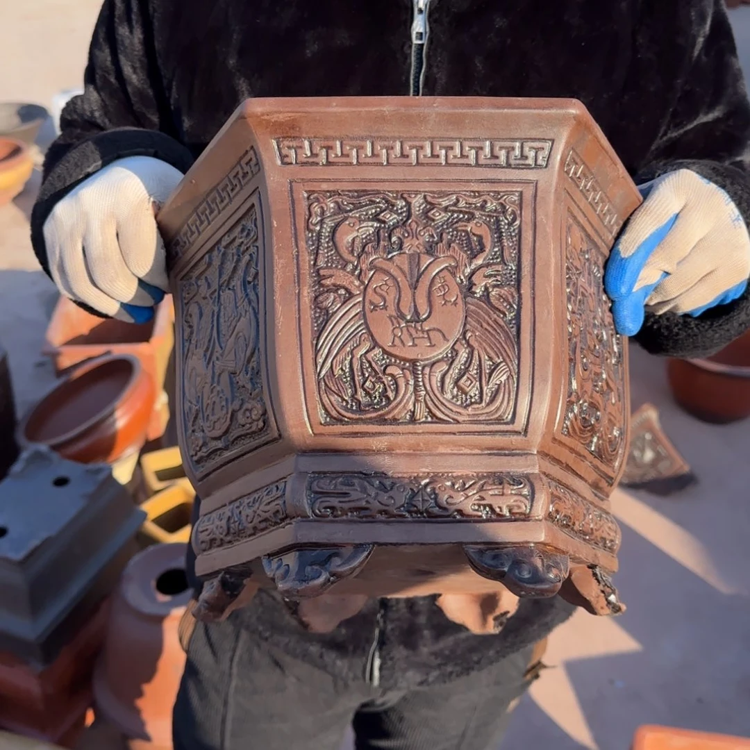 紫砂花盆口径26.22口径