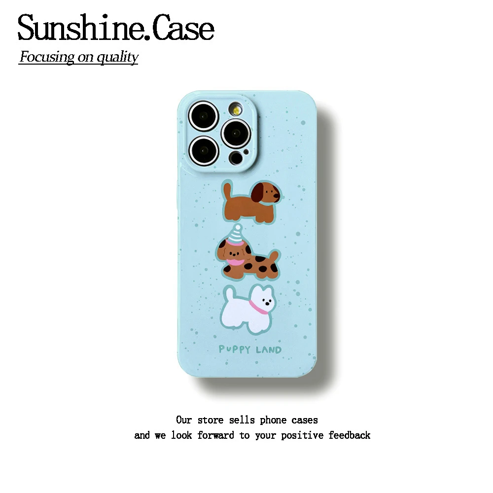 【番茄case专属】三只小狗软壳适用苹果oppo华为vivo小米手机壳