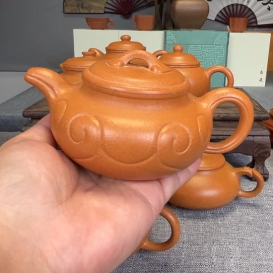 男***强朱泥茶壶宜兴紫砂