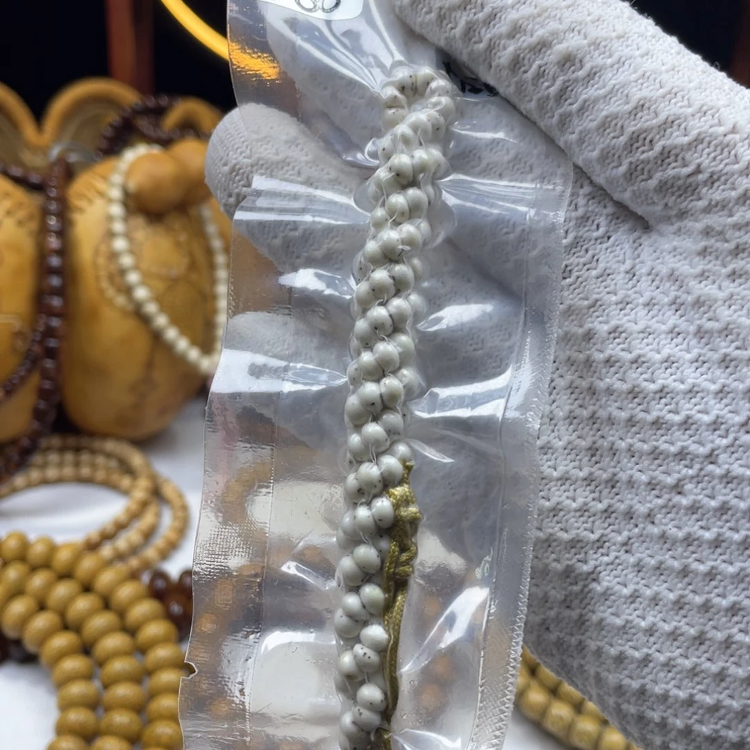 星月菩提手串5蒜瓣大肠骨瓷白