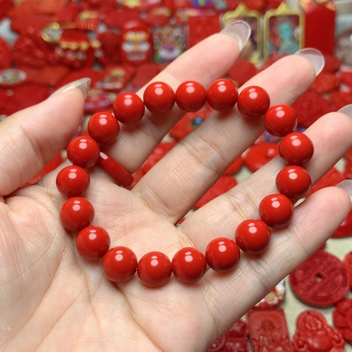 天然辰砂工艺品朱砂手串