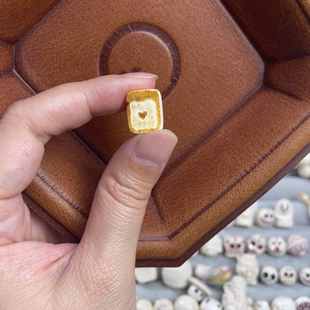 猛犸象牙手串/手链/手镯皮料爱心牌子