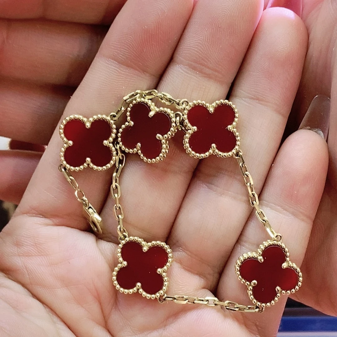 玛瑙/玉髓手链18K金镶嵌