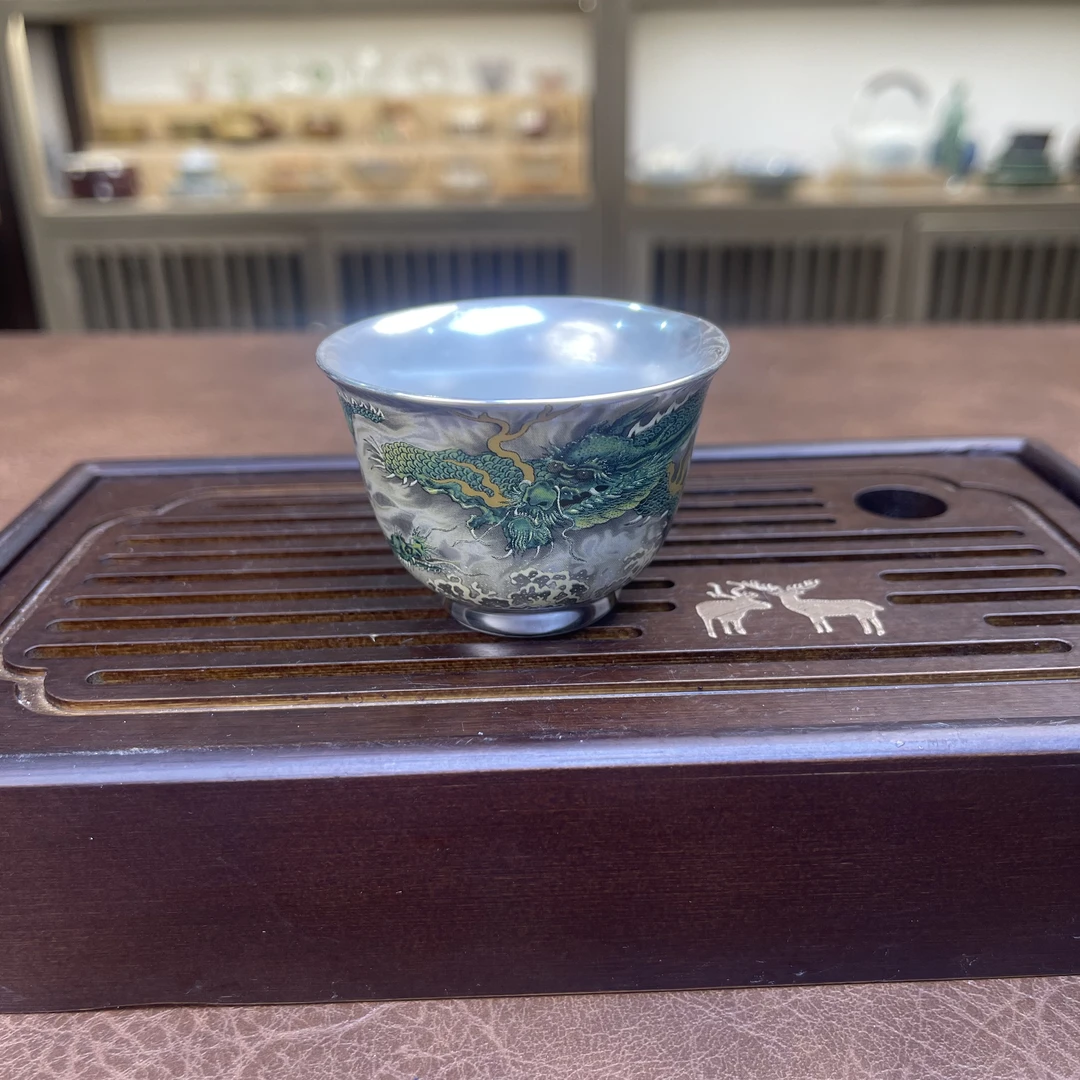 【遇见好词】苍龙主人杯银茶杯A0971