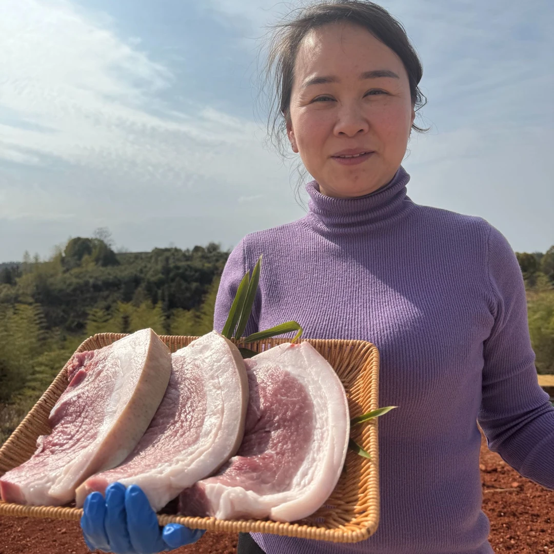 【腿肉】咸宁跑山猪黑猪腿肉顺丰当日速冻土猪肉炒菜鲜嫩农家精选