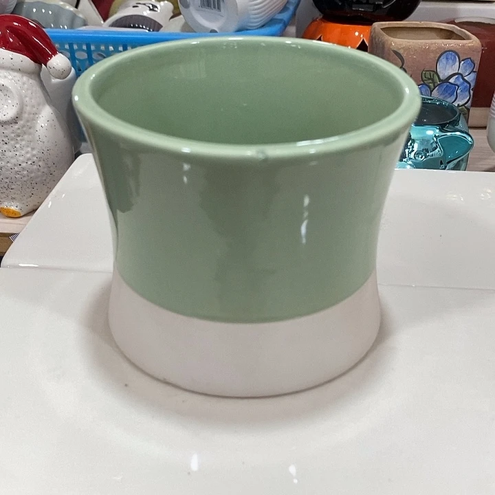 摆件陶盆有孔 微瑕介意勿拍