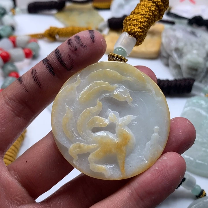 颈饰未镶嵌翡翠保真天然a货翡翠