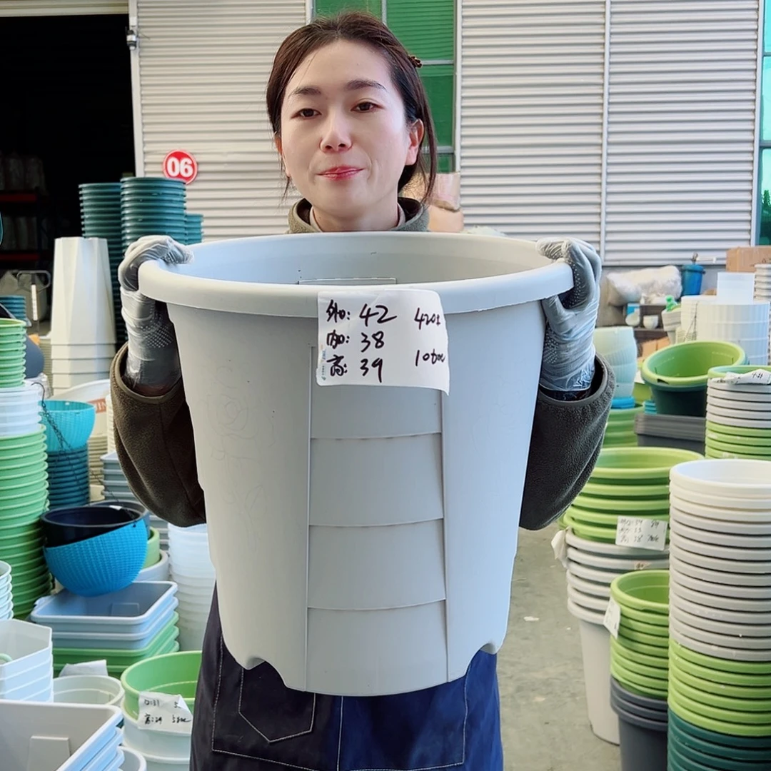 玫瑰盆420#灰白4个无托