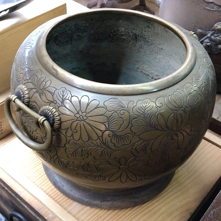 五郎三郎作铜火钵