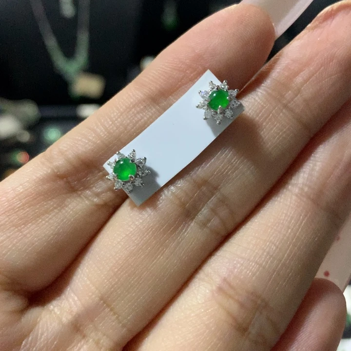 翡翠银S925镶嵌戒指