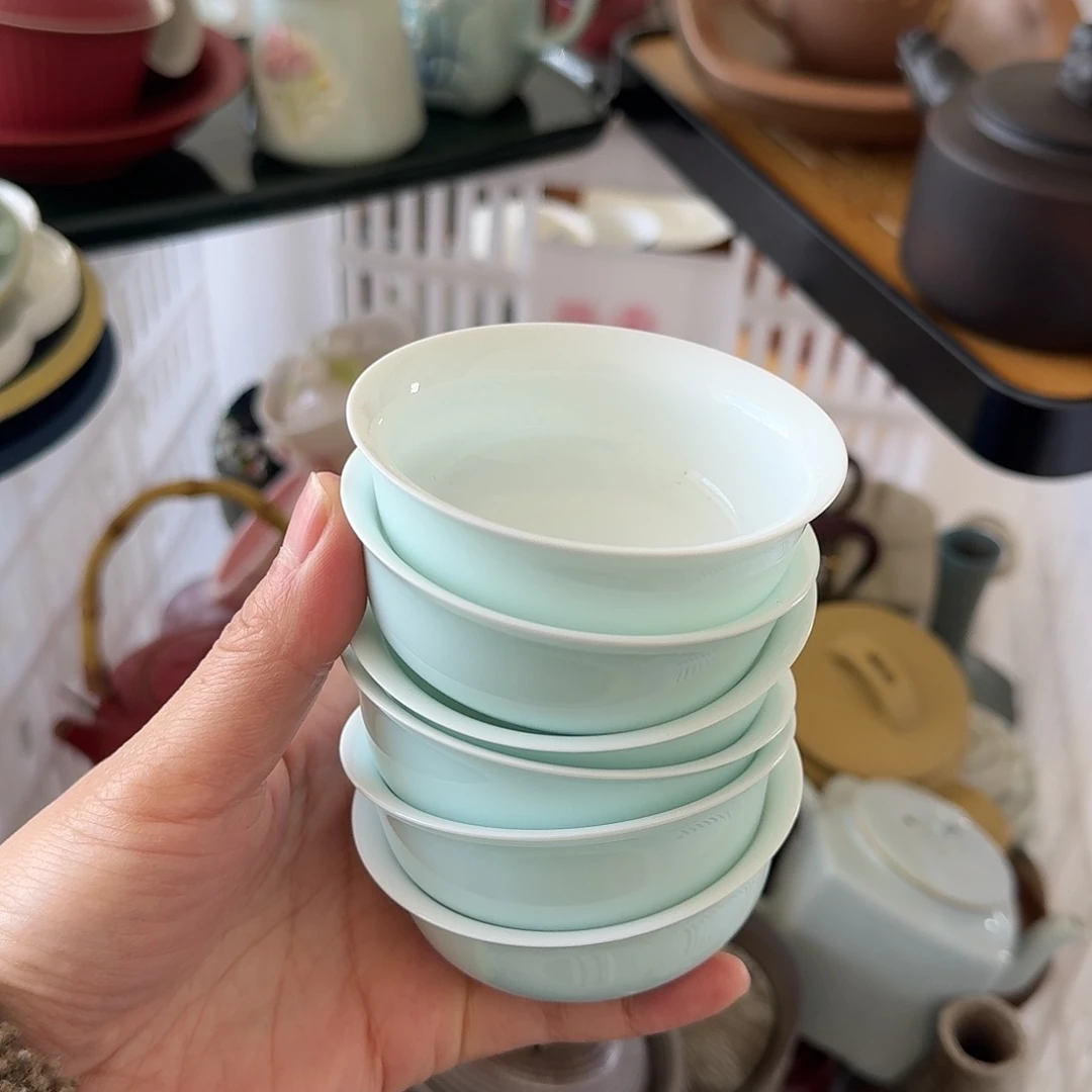 微瑕陶瓷茶杯茶壶茶具