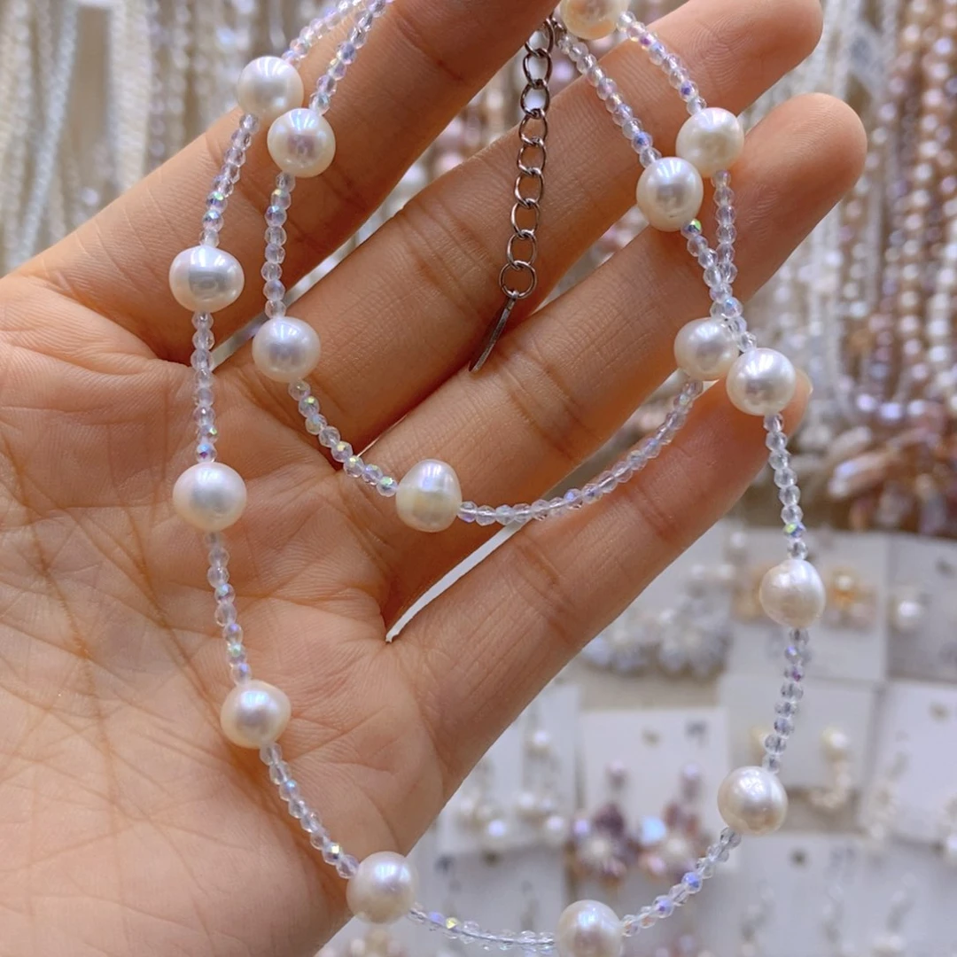 银S925镶嵌淡水珍珠耳饰