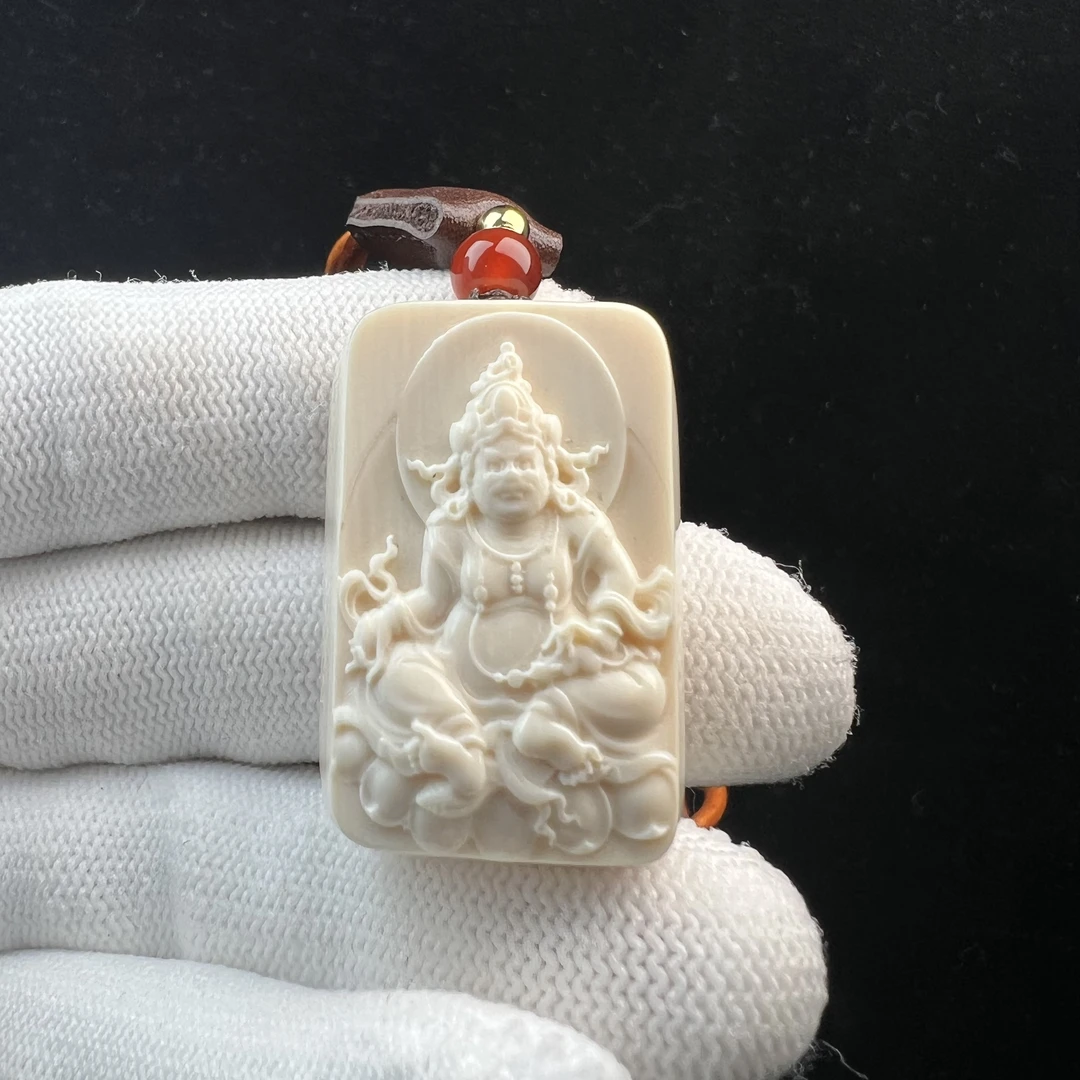 H95-91天然猛犸牙 黄财神 23.2*33.3*12.8mm支持鉴定 假一罚四