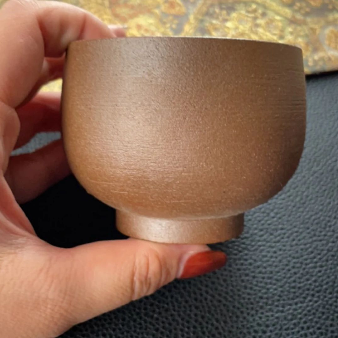 原生态手工粗陶禅定茶杯功夫茶具个人专用陶瓷主人杯