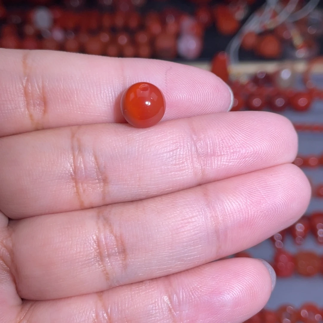 南红玛瑙瓦西圆珠卡9+未镶嵌