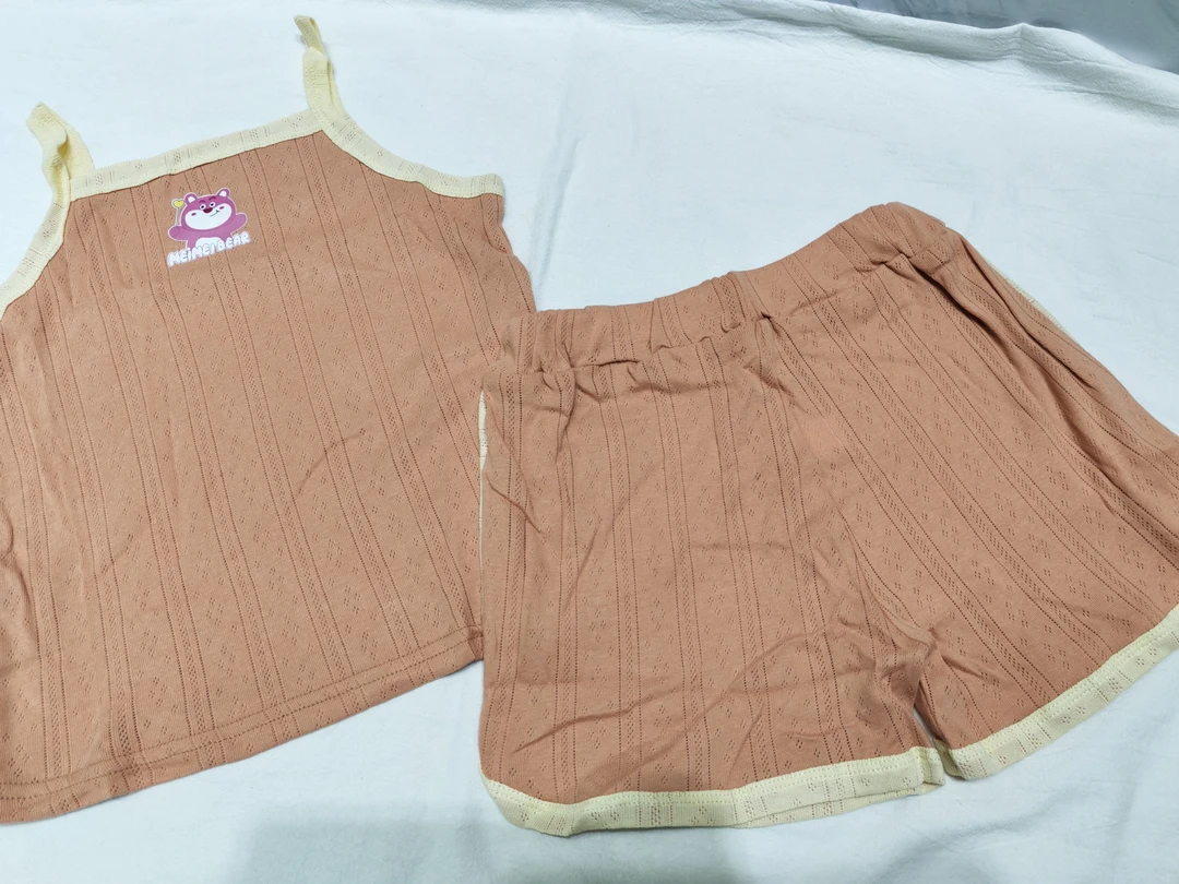 夏季吊带碎花背心家居服薄款透气宝宝女童套装