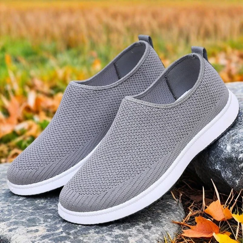 休闲软底舒适复古透气老北京布鞋中老年爸爸鞋一脚蹬男士网鞋夏季