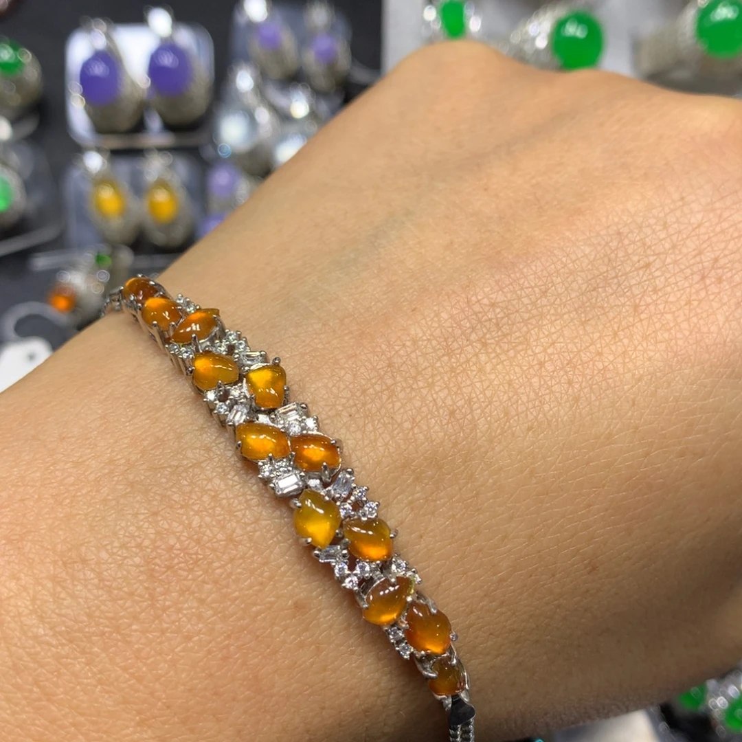 定制翡翠银S925镶嵌买断不退买断不退