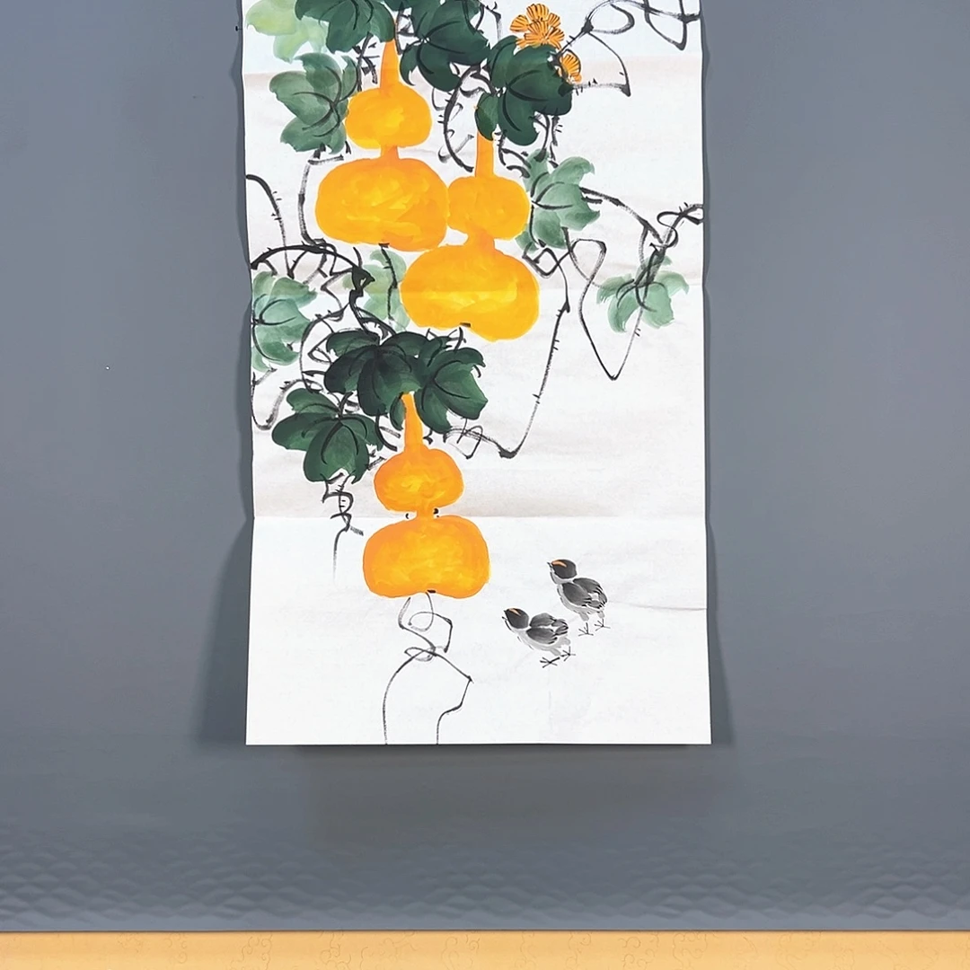 国画304 花鸟和蝴蝶都在等待它飞