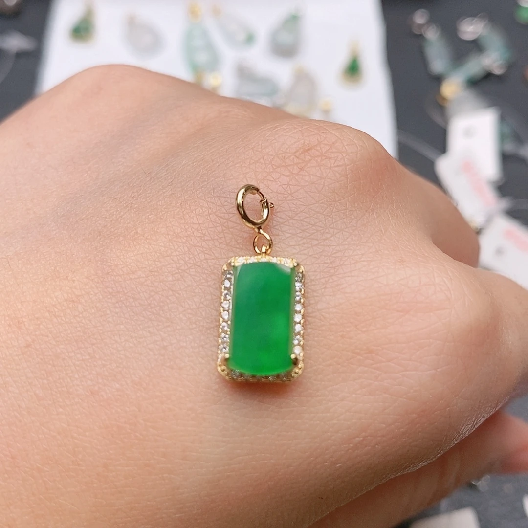 翡翠银S925镶嵌颈饰