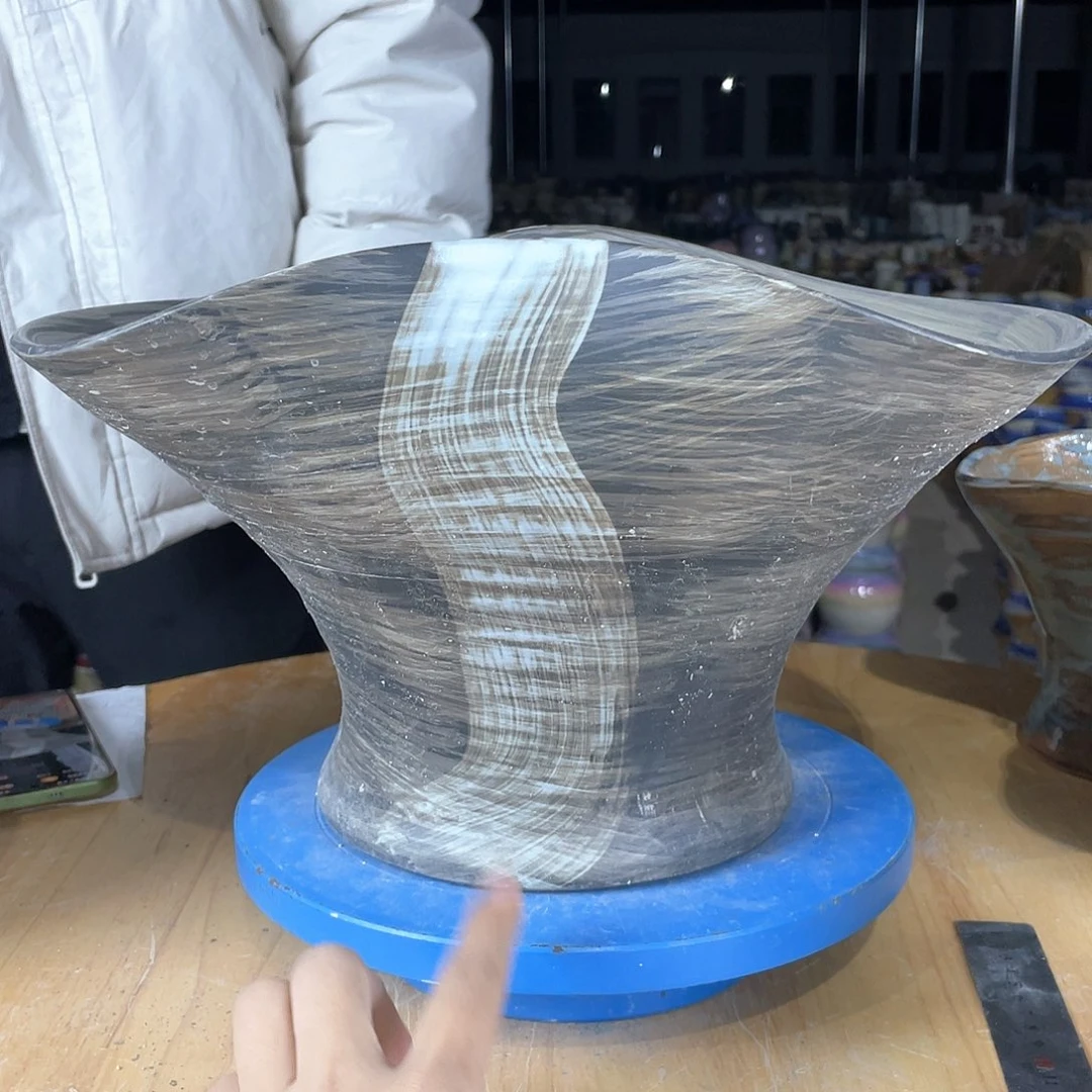 景德镇陶瓷花盆微瑕口36高21