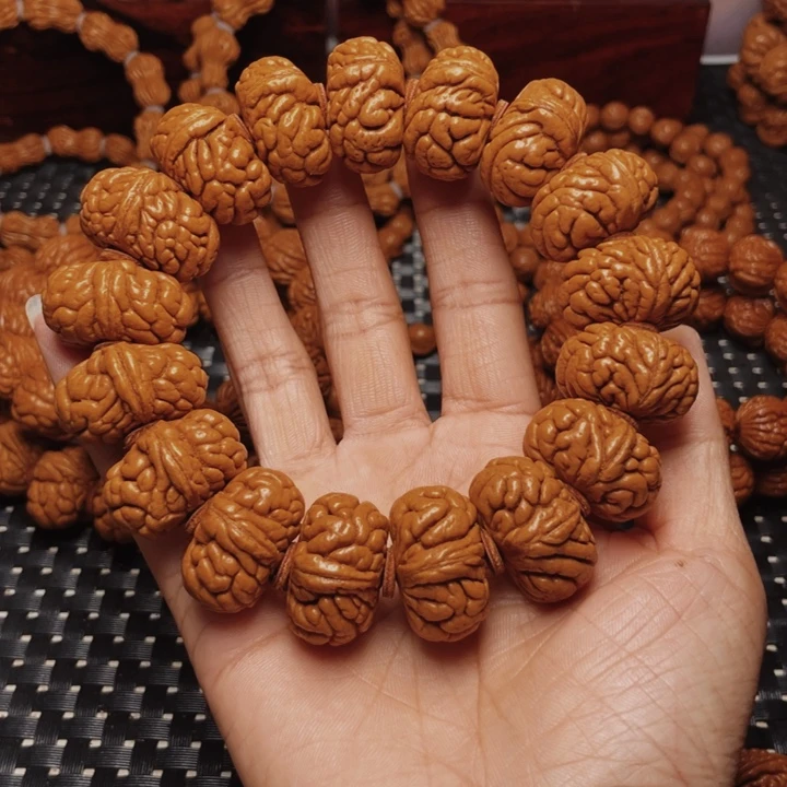 桃核手串龙纹桃核