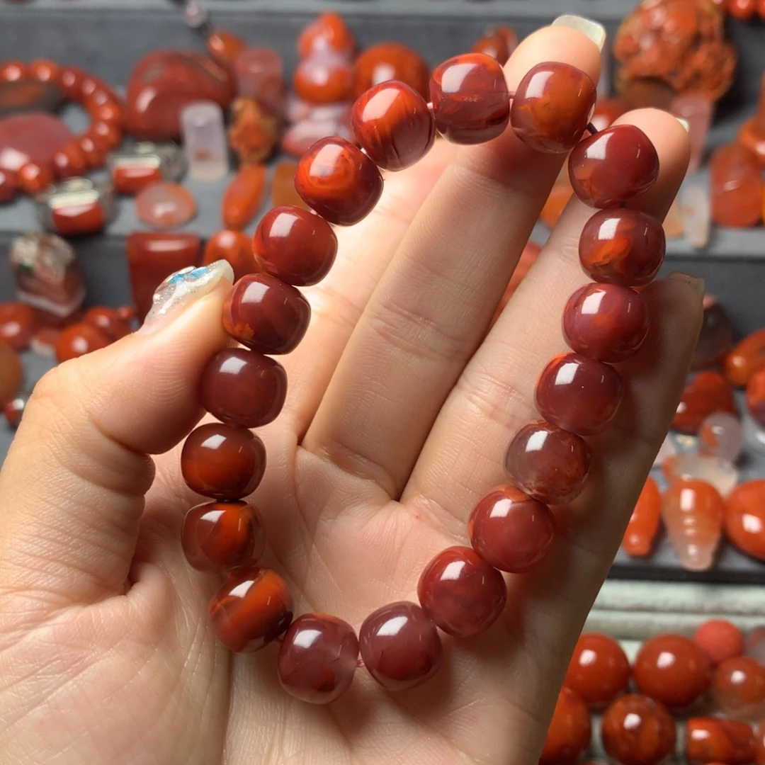 南红玛瑙未镶嵌配饰10.9mm原矿