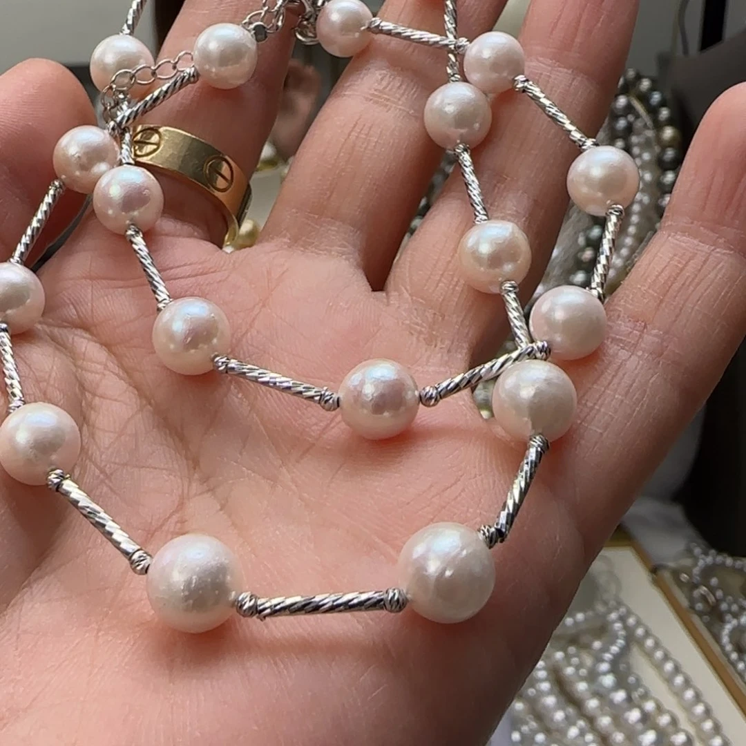 海水珍珠颈饰银S925镶嵌包*良