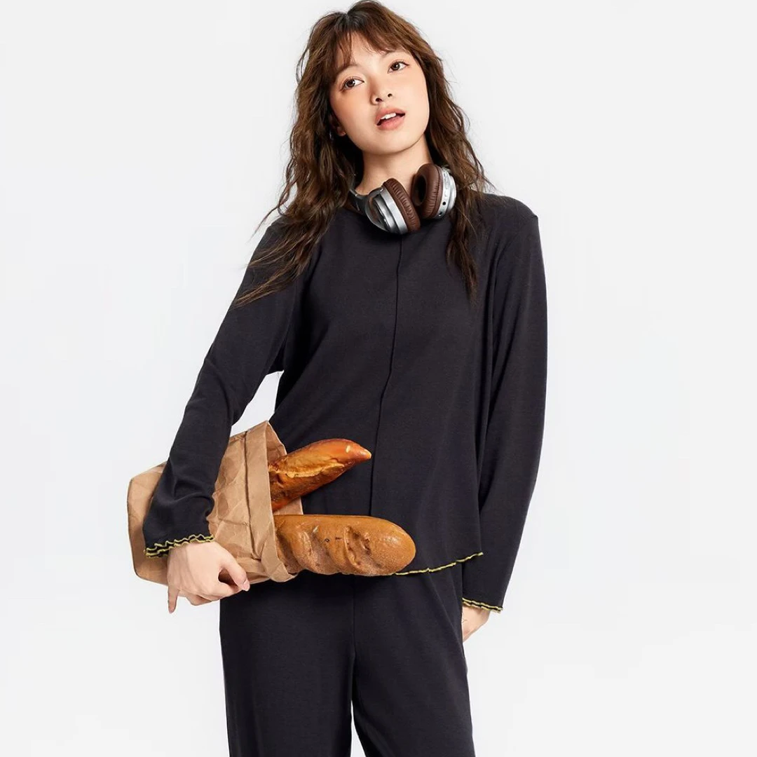 皇子精选｜圆领简约风家居女款套装