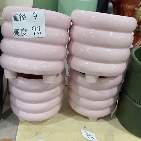 多肉绿植陶瓷花盆9.9包邮，有孔