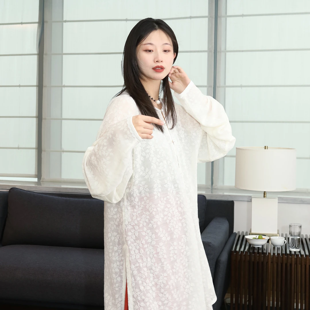 谜阿凰【疏影无领衫】原创明制澳毛汉服上衣日常小清新