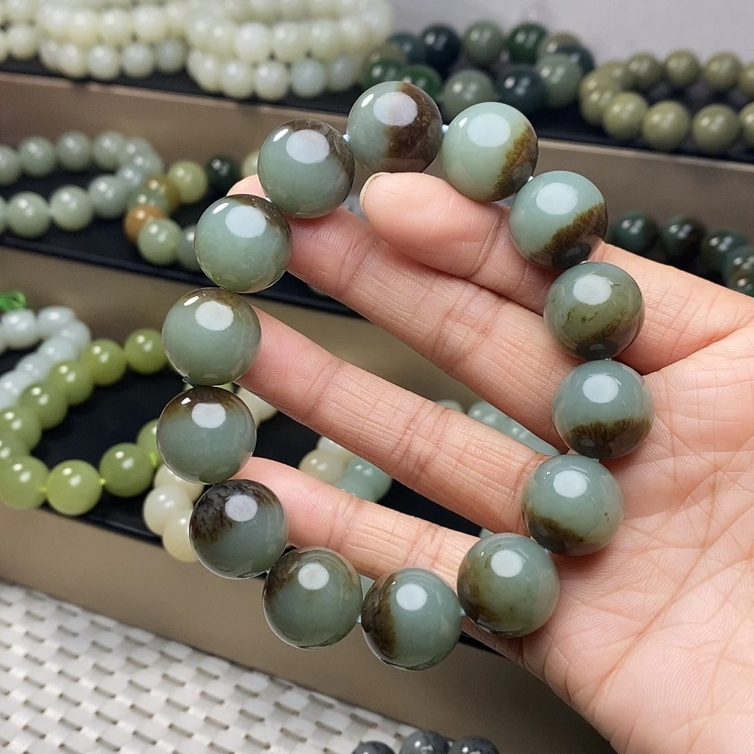 和田玉未镶嵌手链卡16