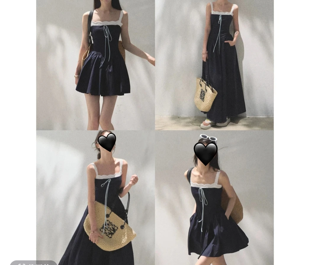 【流动的本真】修身上衣吊带连衣裙 8758#