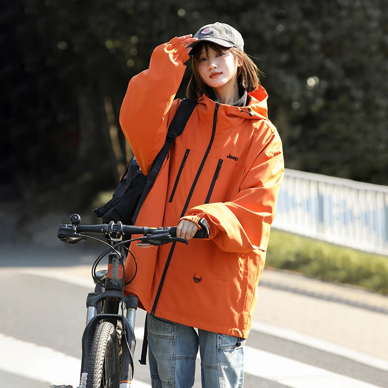 Jeep吉普户外防风防水三合一夹克男女同款秋冬休闲百搭上衣外套