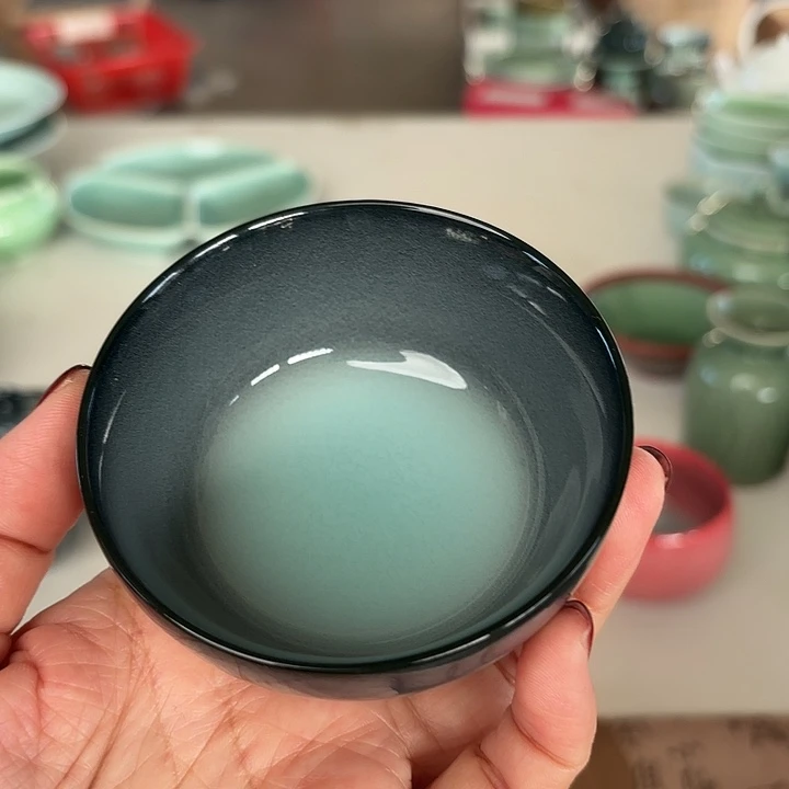 龙泉云间青瓷小米茶器