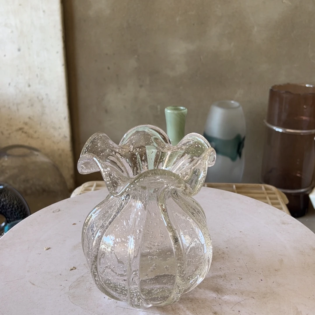弘扬琉璃花器微瑕高度16