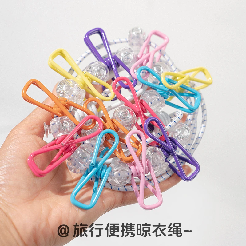 户外晾衣绳室内外加粗新型防风挂衣绳固定扣晒衣绳子旅行神器必备