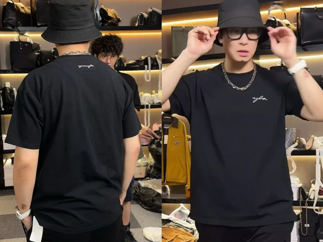 30844-休闲运动圆领短袖T恤夏季简约单标透气棉质